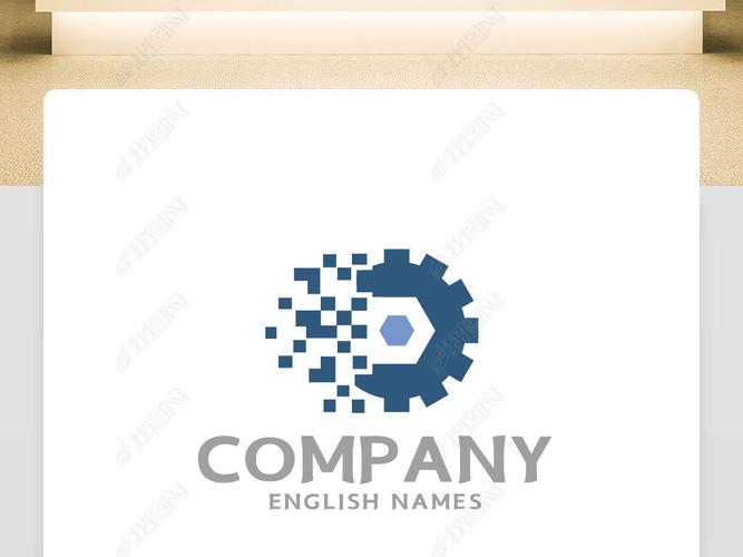 原创齿轮标志电子工业logo设计版权可商用